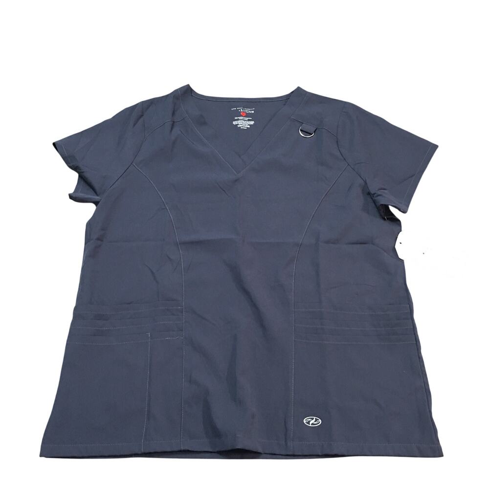 New York Laundry + Medics Scrub Top Grey Sizse Large  NWT